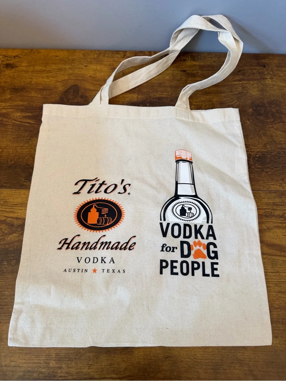 Tito’s Handmade Vodka Dog Sweater XS & Dog People Canvas Tote Promo Austin TX‎